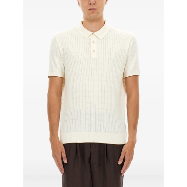 ribbed polo shirt