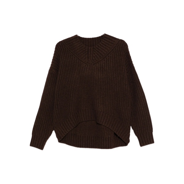 ribbed V-neck sweater
