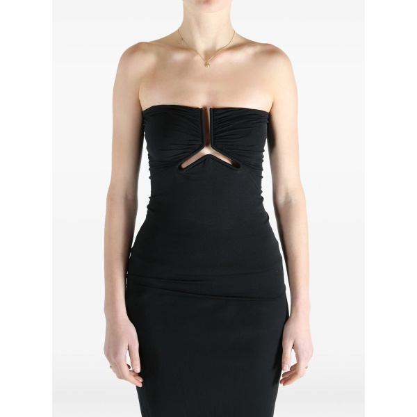 ruched-effect tube top