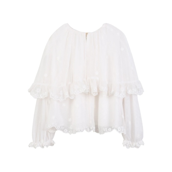 ruffled blouse