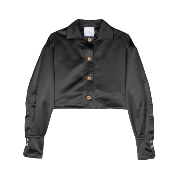 satin cropped jacket