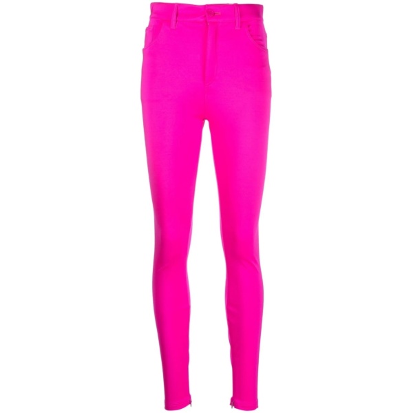 Satin Stretch high-waisted pants