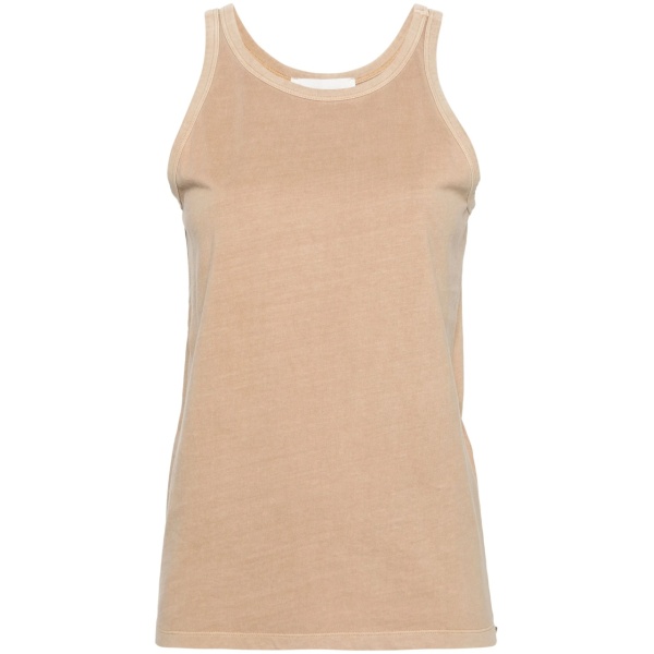 scoop-neck cotton tank top