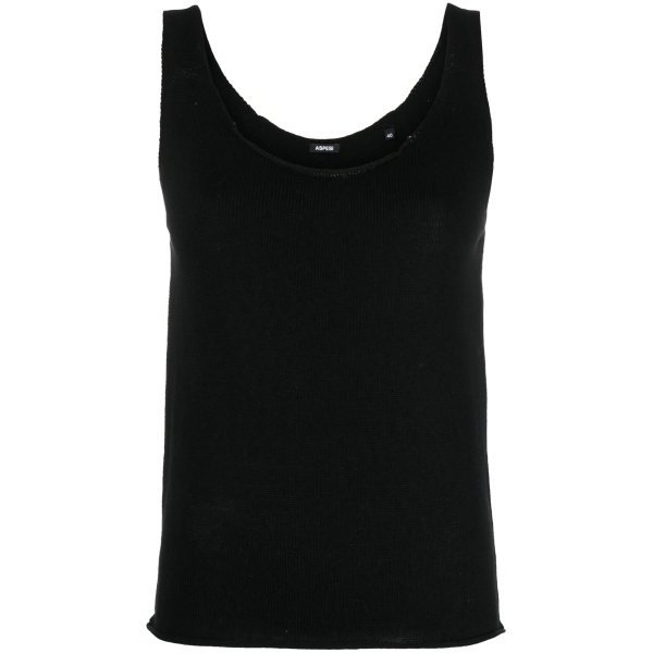 scoop neck knitted vest top