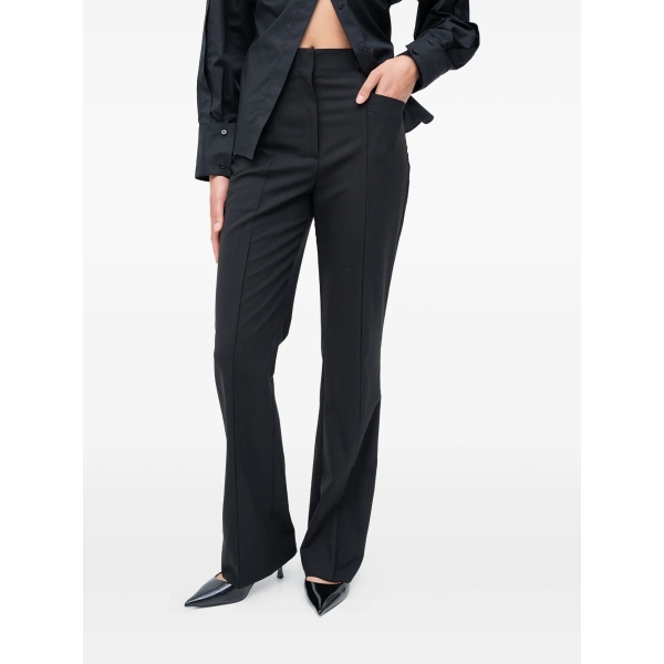 seam-detail trousers