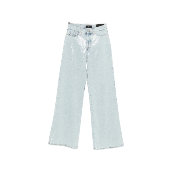 sequin straight-leg jeans