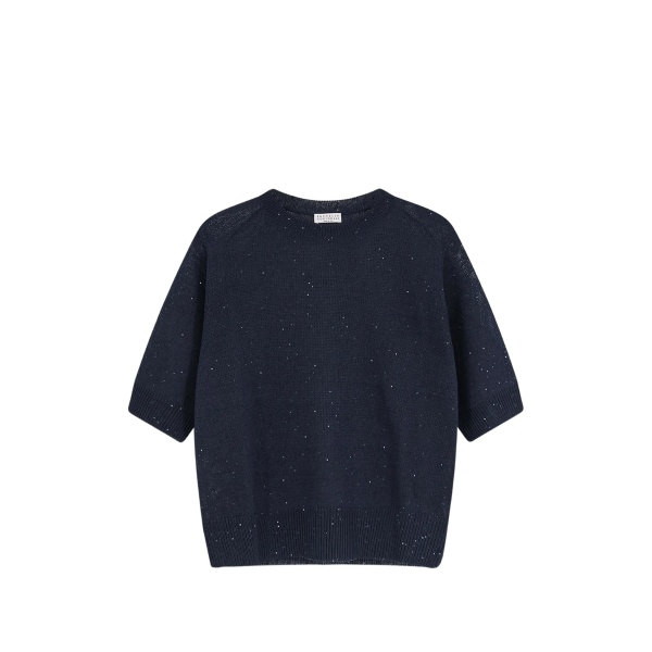 sequined knitted T-shirt