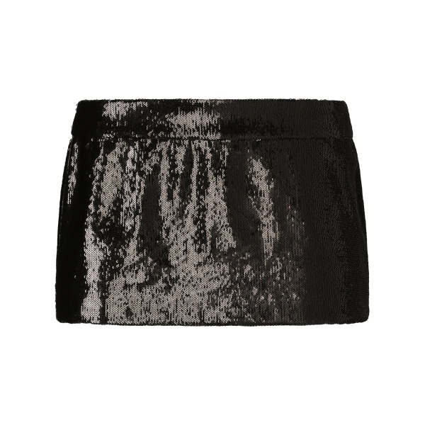 sequined low-rise miniskirt