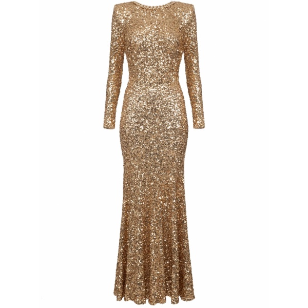 sequinned gown