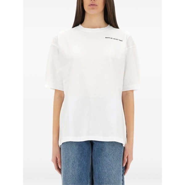 short-sleeve lettering T-shirt