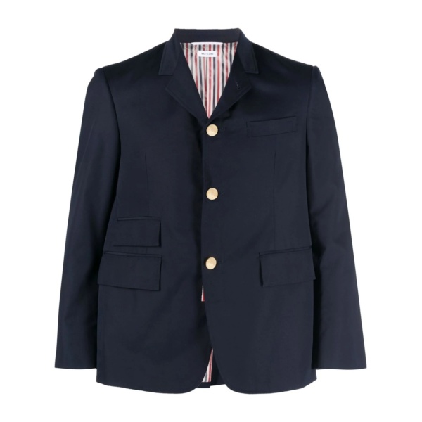 single-breasted cropped-sleeve blazer