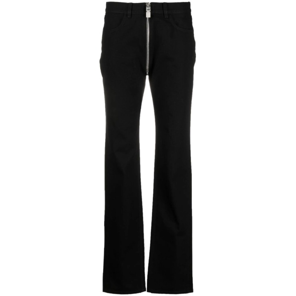 slim cut zip-detail jeans