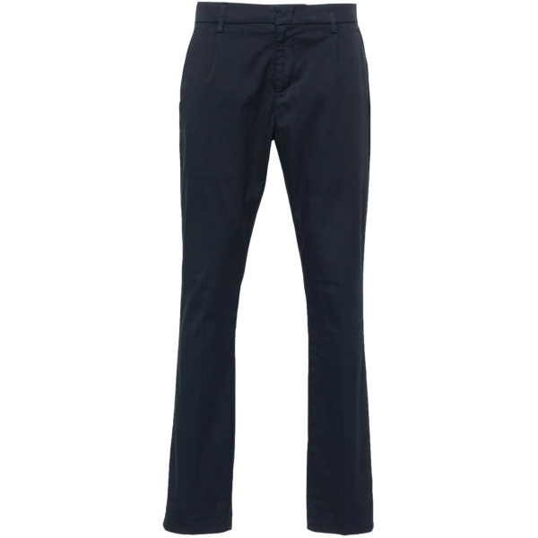 slim-fit twill trousers