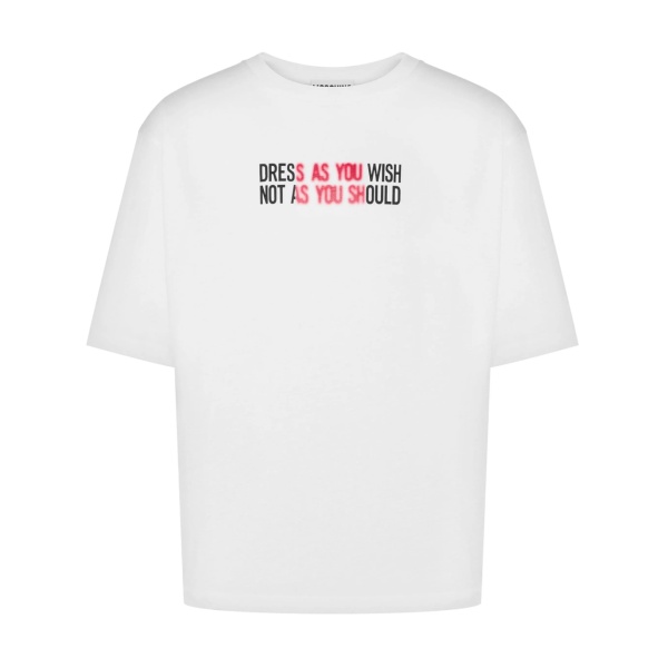 slogan-print cotton T-shirt