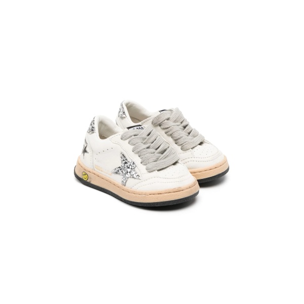 star-patch leather sneakers