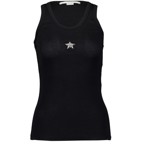 star-print detail tank top