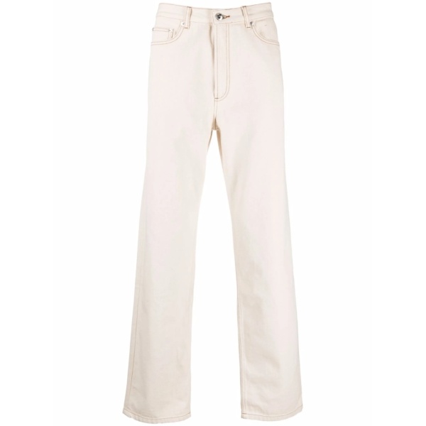 straight-leg cotton jeans