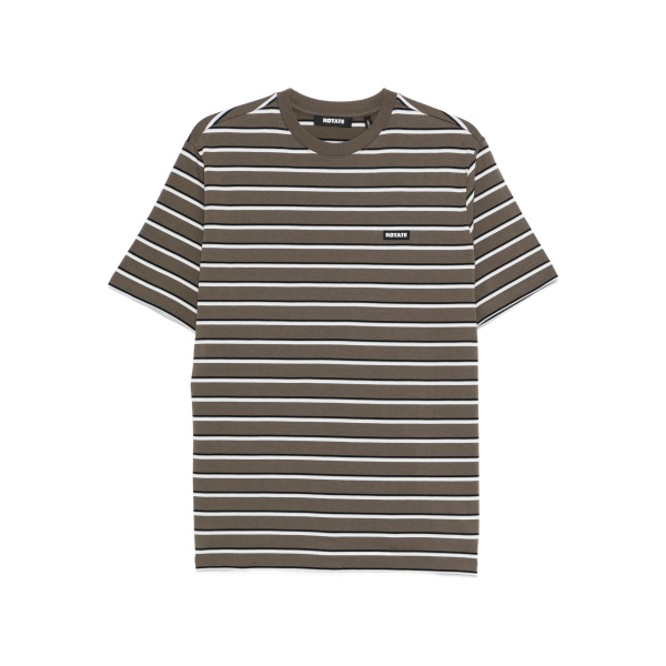striped logo-patch T-shirt