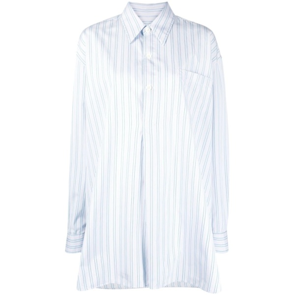 striped oversized long-sleeve shirt