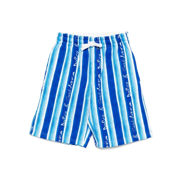 striped swim shorts