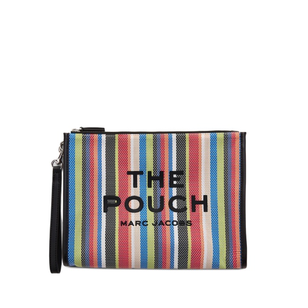 striped zip-pouch