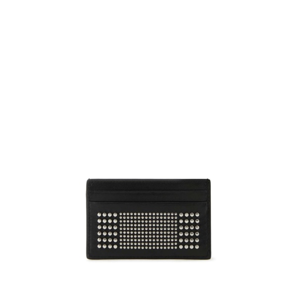 studded leather card holder