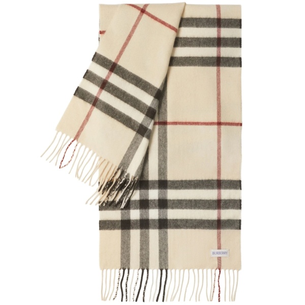 The Burberry Check cashmere scarf