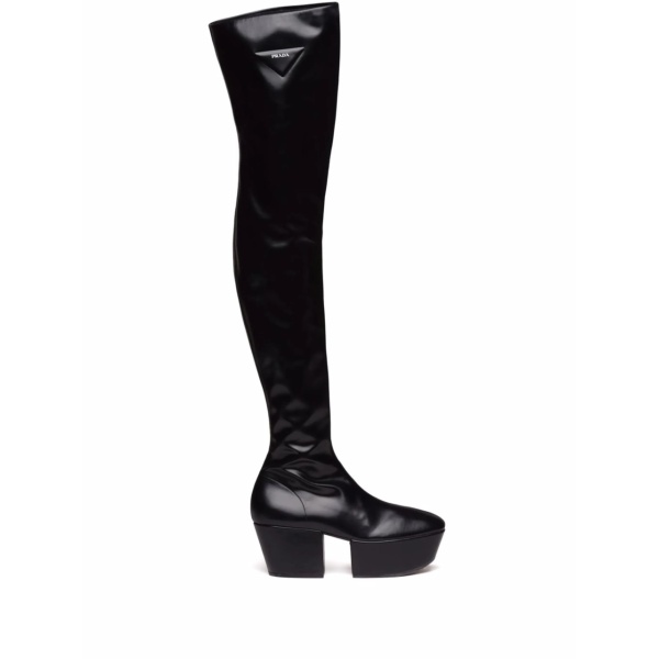 thigh-high platform boots