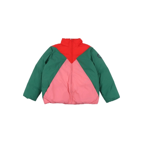 Tic Tac Toe colour-block puffer jacket