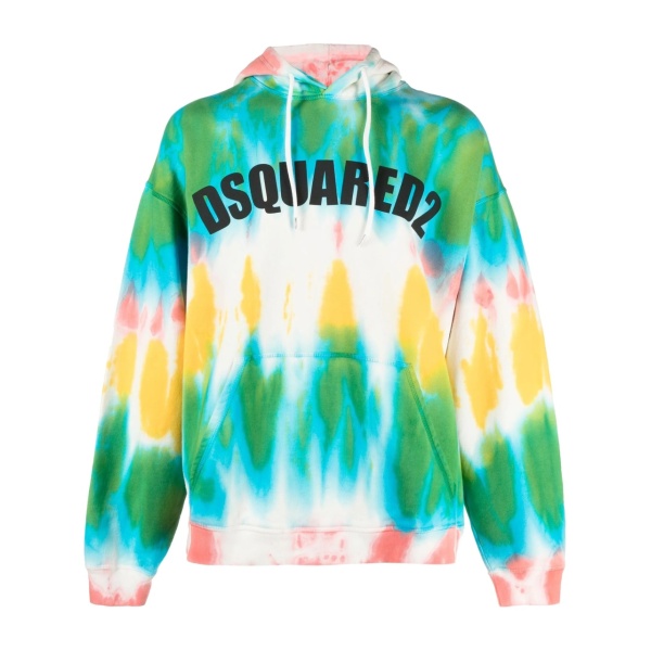 tie-dye cotton hoodie