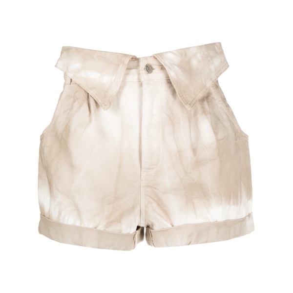 tie-dye denim shorts
