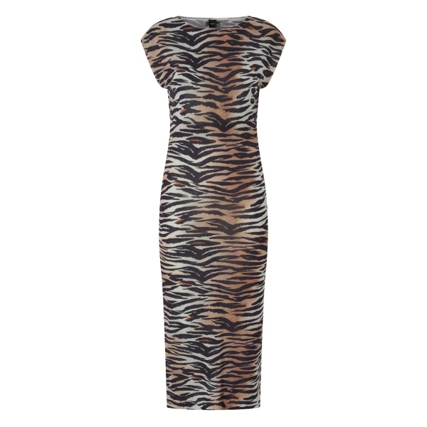 tiger-print dress