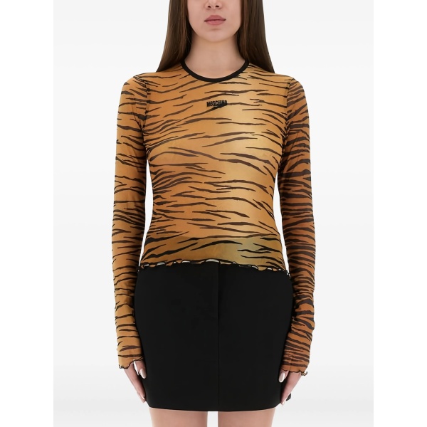 Tiger Print Long Sleeve Top
