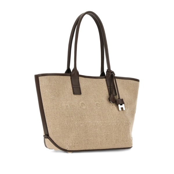 top handle charm tote bag