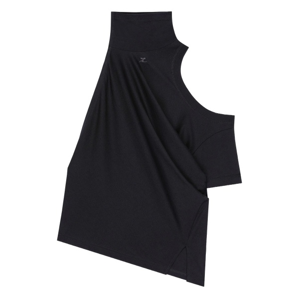 twisted mock-neck blouse