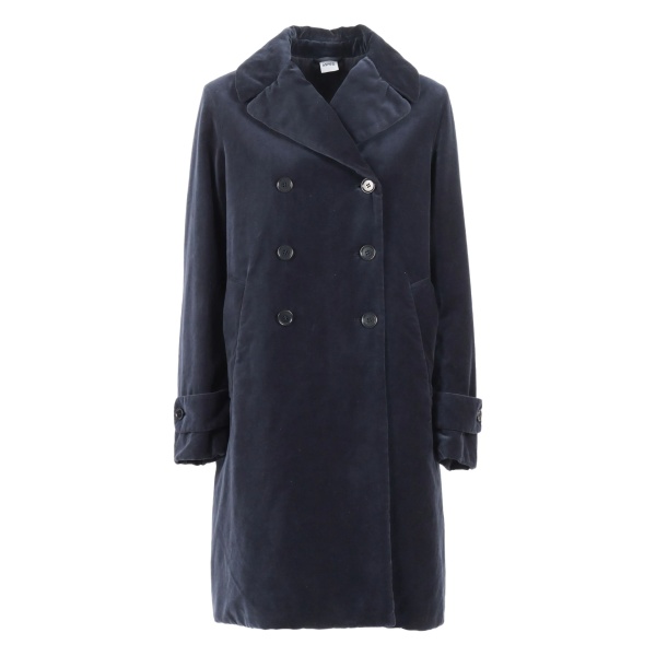 velvet double-breasted coat