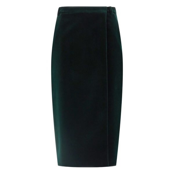 velvet midi skirt