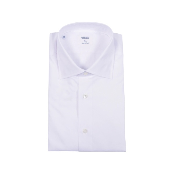 white slim-fit shirt