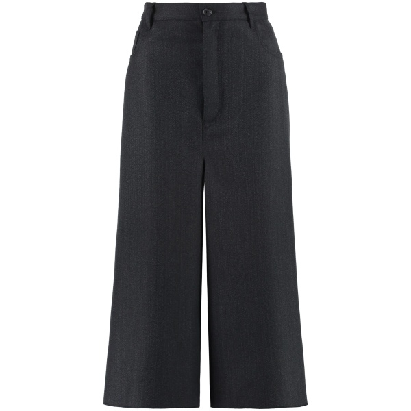 wide-leg cropped trousers