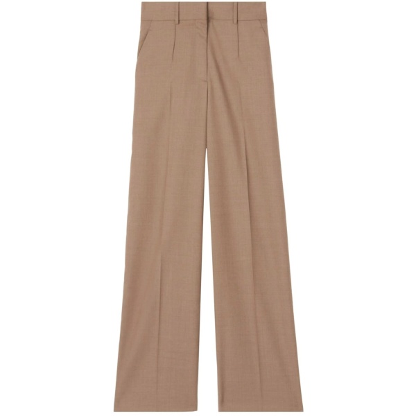wide-leg wool trousers