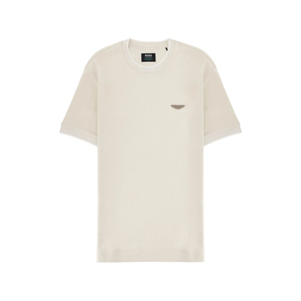 x Aston Martin crewneck wool-cotton jacquard T-shirt