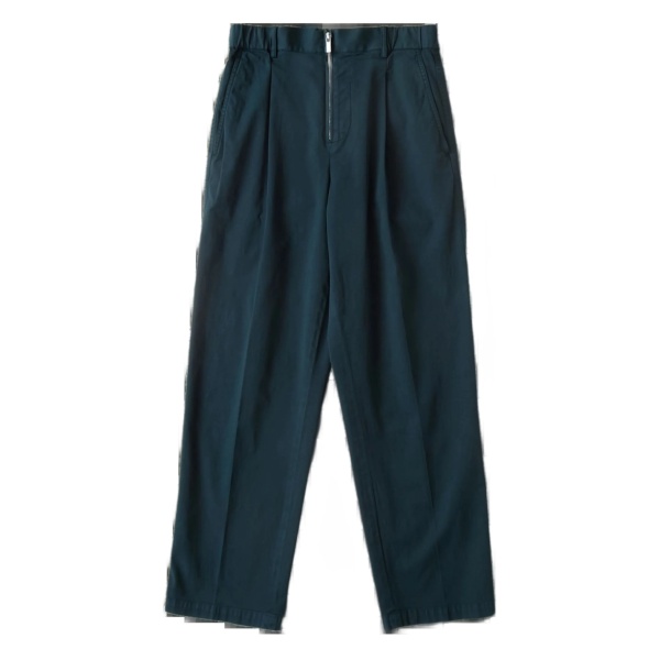 zip cotton trousers