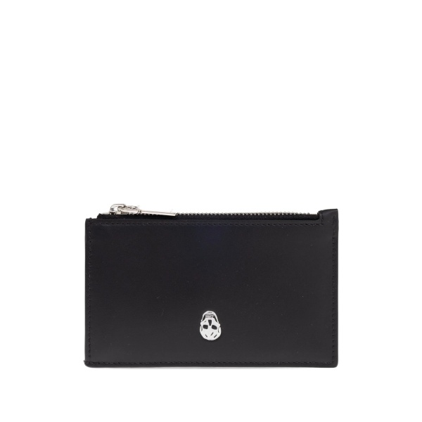 zippered leather wallet