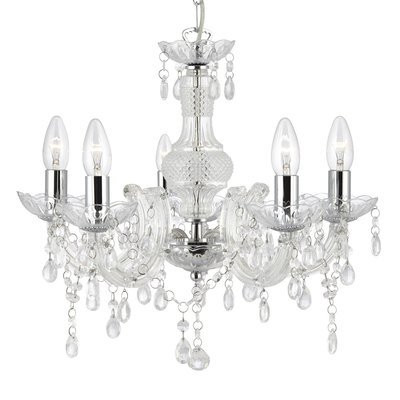 Candelabru Searchlight Marie Therese Clear