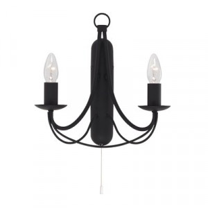 Aplica Searchlight Maypole Black