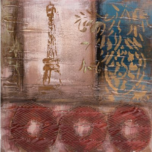 Tablou pictat manual La Parisienne, 40x40cm