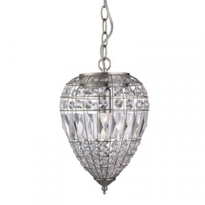 Pendul Searchlight Pendant Silver Crystal