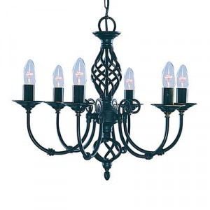 Candelabru Searchlight Zanzibar Black VI