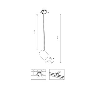 Lustra Incastrabila Nowodvorski Mono Long M White Gold - Img 2