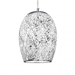 Pendul Searchlight Crackle White Mosaic